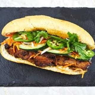 Texas Slow Smoked Pork Belly Banh Mi